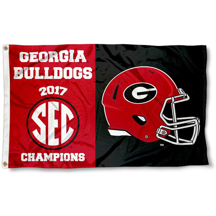 georgia bulldogs 2017 sec champions flag large 3x