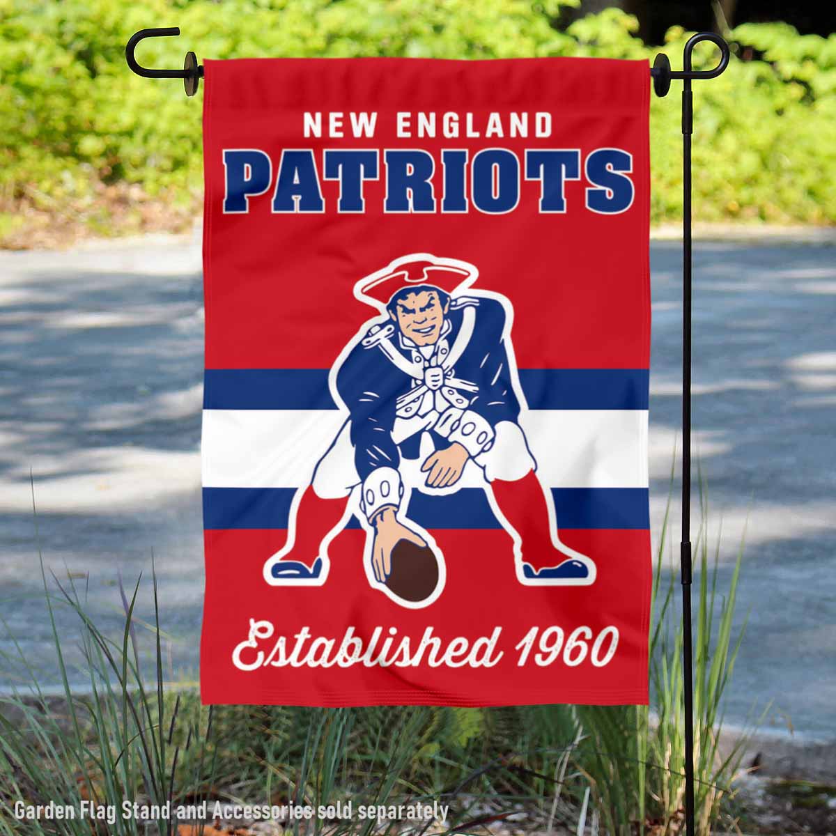 New England Patriots Throwback Retro Vintage Official Garden Yard Banner  Flag