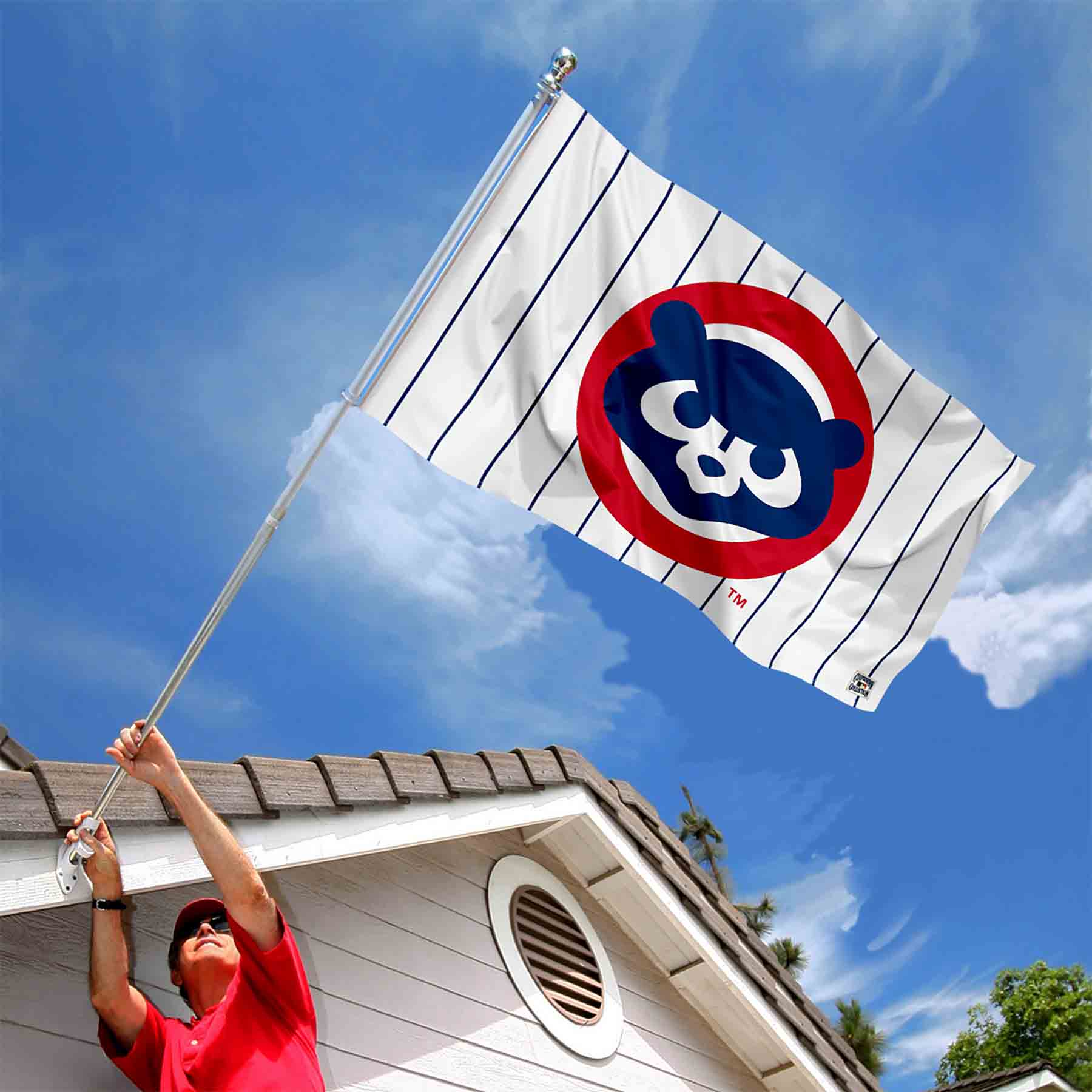 Chicago Cubs Vintage 80s Logo Flag 848267048317 eBay