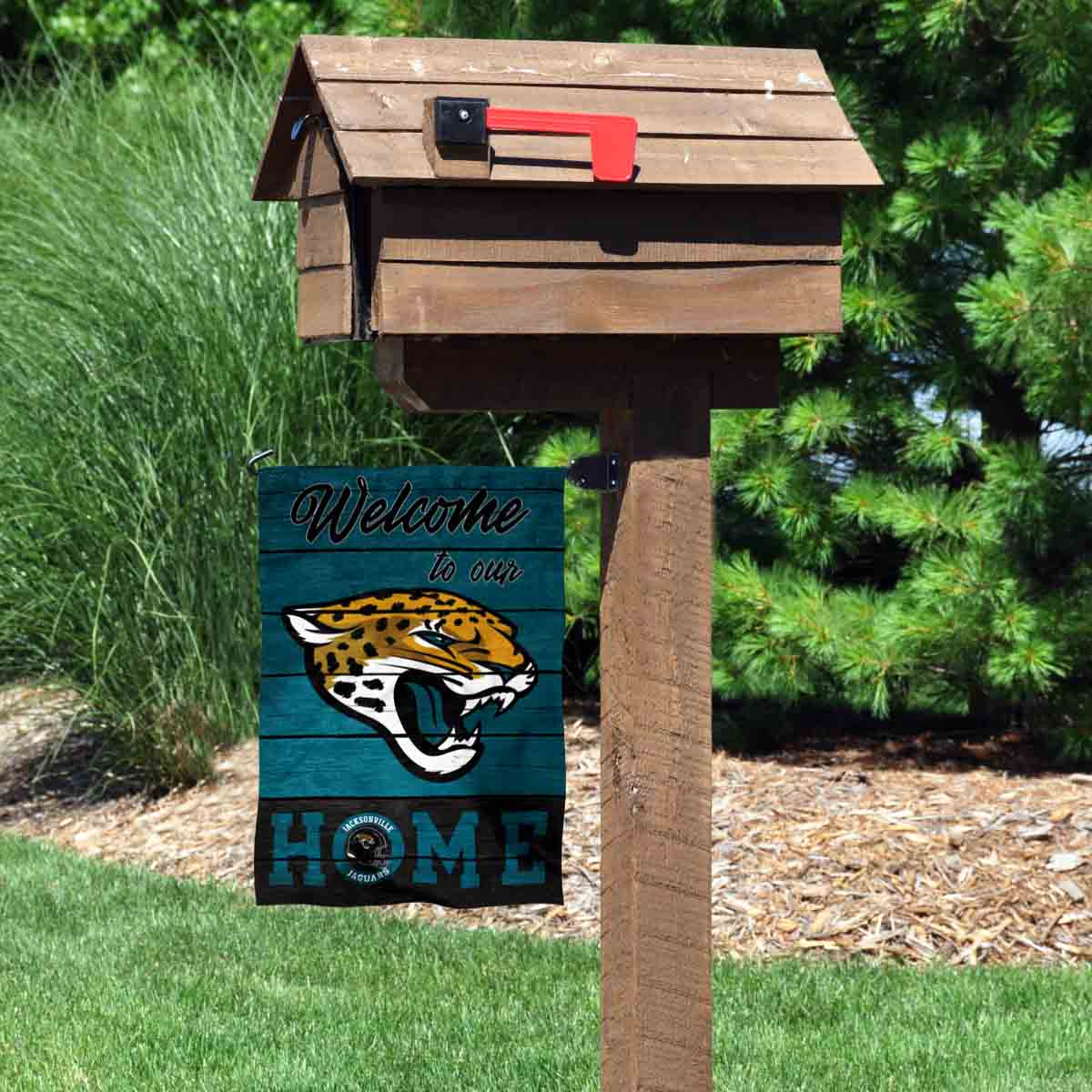 Jacksonville Jaguars Welcome Home Decorative Garden Flag Double Sided Banner