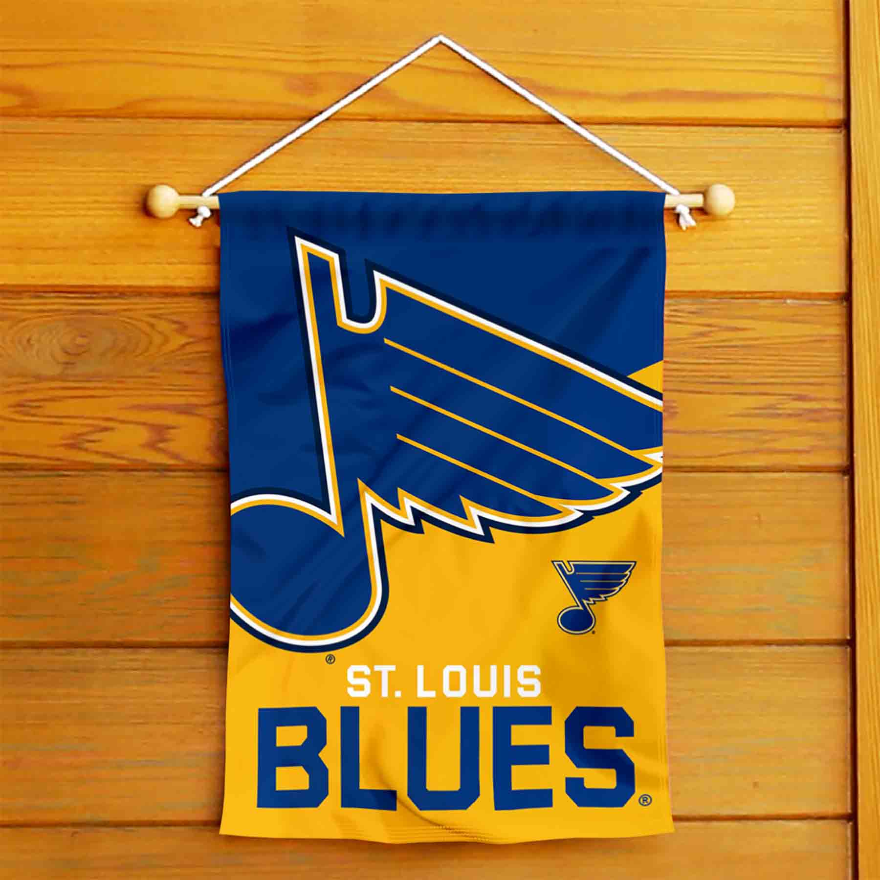 St. Louis Blues Gold Garden Flag and Yard Banner