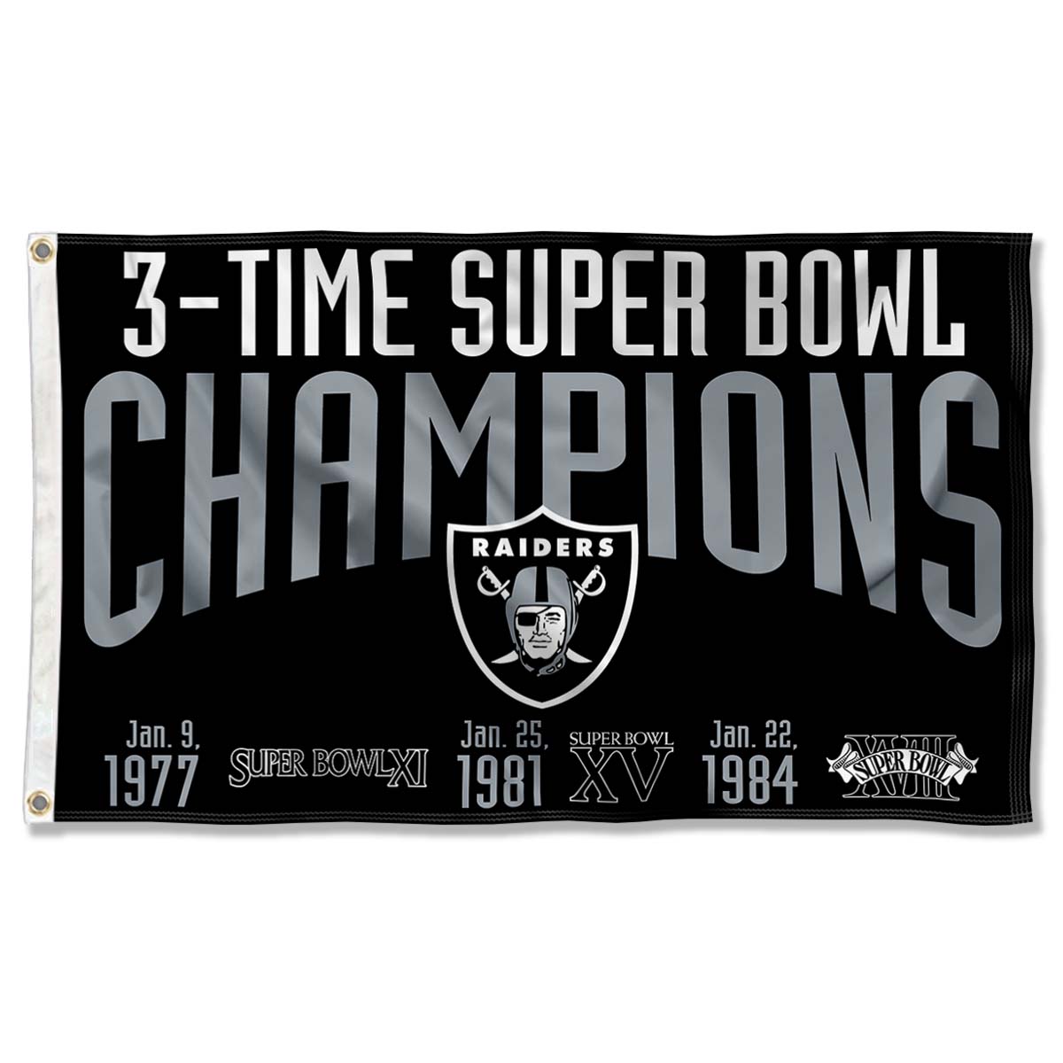 Raiders Throwback Vintage Retro 3x5 Banner Flag