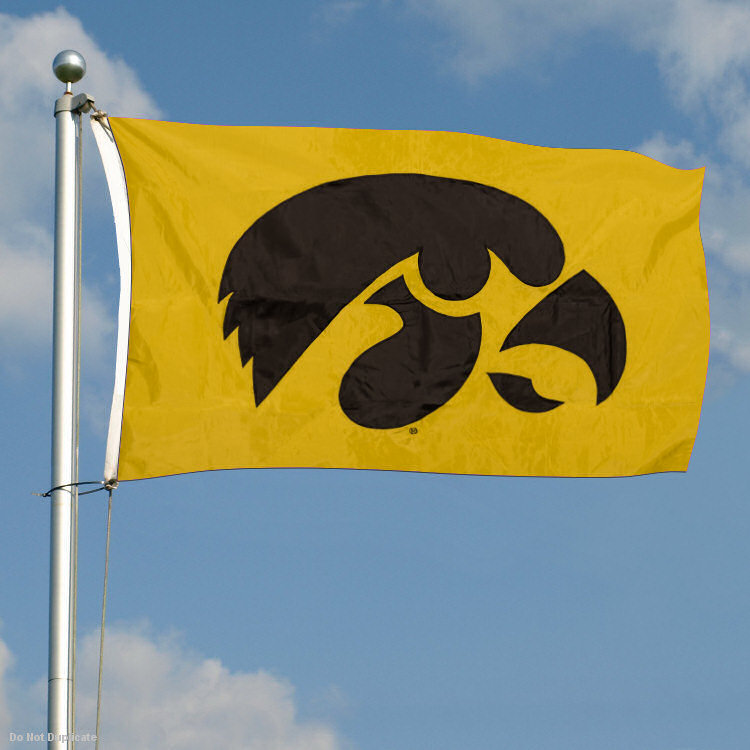 University Of Iowa Embroidered And Appliqued Nylon Flag 848267035355 Ebay