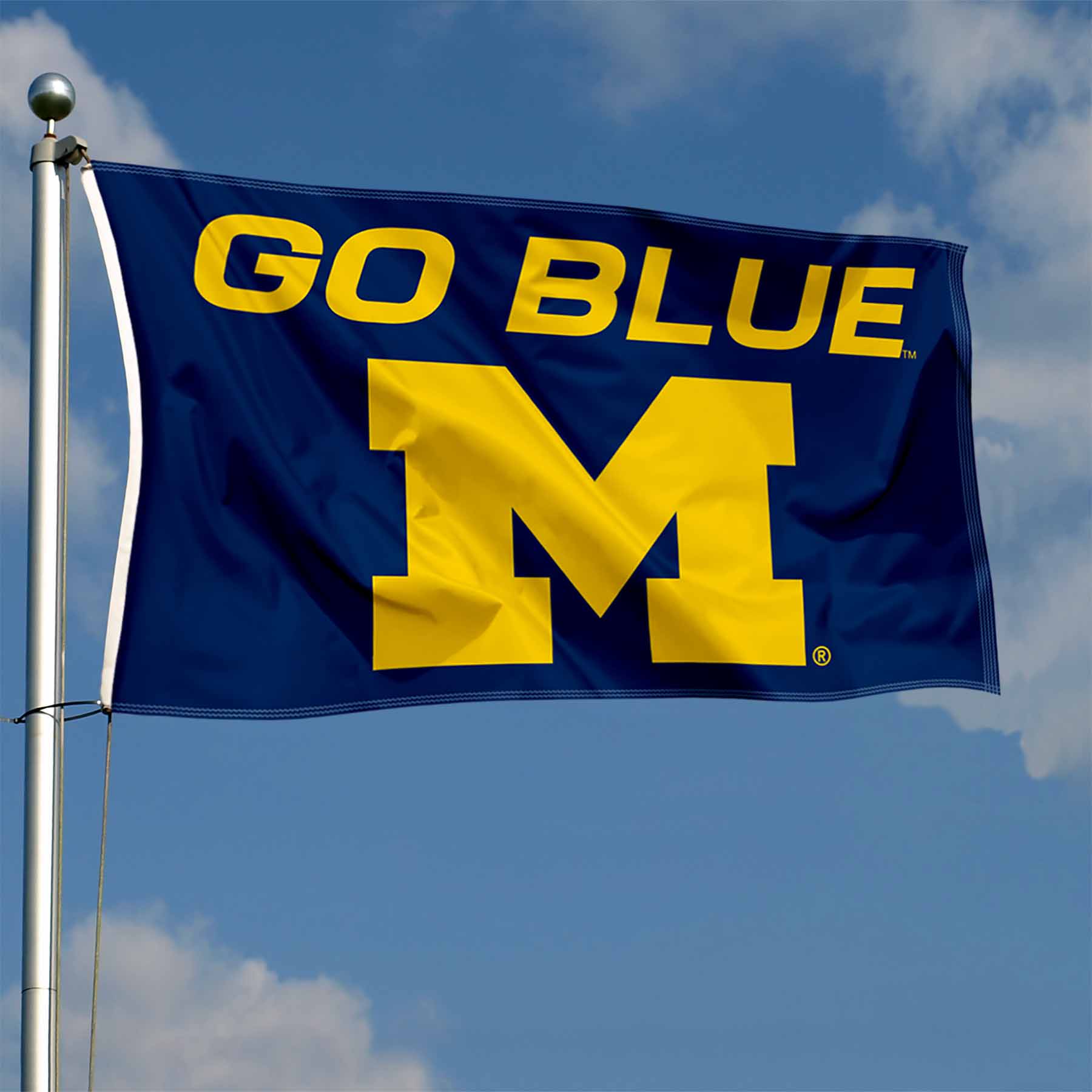 University of Michigan Wolverines Go Blue NCAA Flag Tailgating Banner